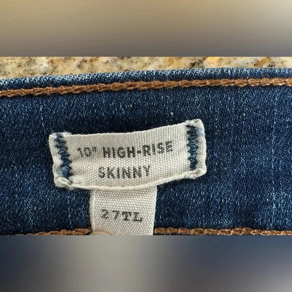 Madewell Jeans Womens Size 27Tall High Rise Skinny Button Fly Distressed Stretch - Picture 9 of 13